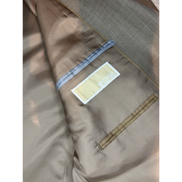Michael Kors, Macy's Wool Blend mens suit (Pants & Blazer) tan 42 R blazer - Picture 12 of 16